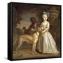 A Young Girl with a Dog and a Page, 1720-30-Bartholomew Dandridge-Framed Stretched Canvas