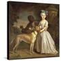 A Young Girl with a Dog and a Page, 1720-30-Bartholomew Dandridge-Stretched Canvas