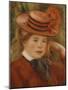 A Young Girl with a Red Hat, 1899-Pierre-Auguste Renoir-Mounted Giclee Print