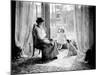 A Young Girl with Her Mother and Dog in England, Ca. 1900-null-Mounted Photographic Print
