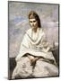 A Young Greek with a White Shawl, C.1868-70-Jean-Baptiste-Camille Corot-Mounted Giclee Print