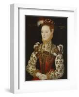 A Young Lady Aged 21, Possibly Helena Snakenborg, Later Marchioness of Northampton-British School 16th century-Framed Premium Giclee Print