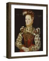 A Young Lady Aged 21, Possibly Helena Snakenborg, Later Marchioness of Northampton-British School 16th century-Framed Giclee Print