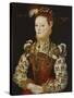 A Young Lady Aged 21, Possibly Helena Snakenborg, Later Marchioness of Northampton-British School 16th century-Stretched Canvas