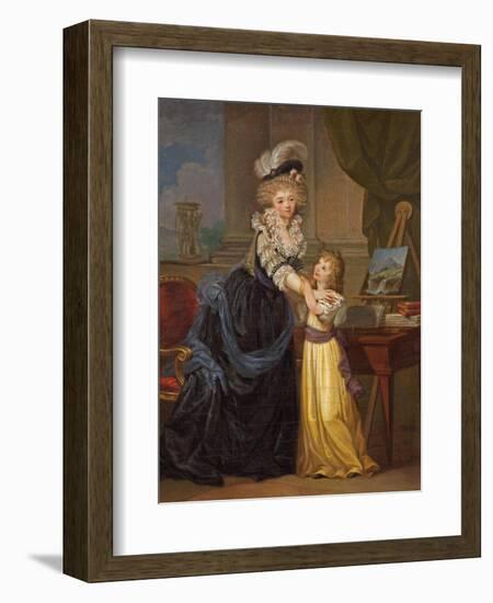 A Young Lady and a Little Girl, C.1785-Marguerite Gerard-Framed Giclee Print