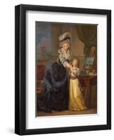 A Young Lady and a Little Girl, C.1785-Marguerite Gerard-Framed Giclee Print