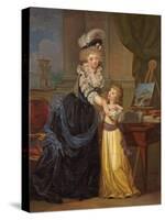 A Young Lady and a Little Girl, C.1785-Marguerite Gerard-Stretched Canvas