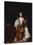 A Young Lady Playing a Violoncello-Renier de la Haye-Stretched Canvas