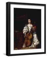 A Young Lady Playing a Violoncello-Renier de la Haye-Framed Giclee Print