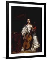 A Young Lady Playing a Violoncello-Renier de la Haye-Framed Giclee Print