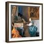 A Young Lady Seated at a Virginal, circa 1670-Johannes Vermeer-Framed Giclee Print