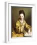 A Young Lady, Wearing a Yellow Robe, Seated at a Table, Beckoning, 1703-Jean Baptiste Santerre-Framed Giclee Print