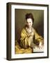 A Young Lady, Wearing a Yellow Robe, Seated at a Table, Beckoning, 1703-Jean Baptiste Santerre-Framed Giclee Print