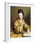 A Young Lady, Wearing a Yellow Robe, Seated at a Table, Beckoning, 1703-Jean Baptiste Santerre-Framed Giclee Print