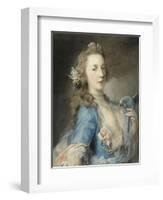 A Young Lady with a Parrot, C.1730-Rosalba Giovanna Carriera-Framed Giclee Print