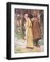 A Young Maiden Glancing at the Scarlet Letter-Hugh Thomson-Framed Giclee Print