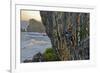 A Young Male Climber Ascends the Coastal Route: Kuda Laut a 5.11A in Siung Beach-Dan Holz-Framed Photographic Print