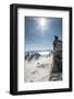 A Young Male Climber on the Summit of Pigeon Spire, Bugaboos, British Columbia-Steven Gnam-Framed Photographic Print