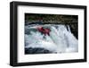 A Young Male Kayaker Drops in to Big Brother on the White Salmon River in Washington-Bennett Barthelemy-Framed Photographic Print