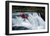 A Young Male Kayaker Drops in to Big Brother on the White Salmon River in Washington-Bennett Barthelemy-Framed Photographic Print