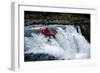 A Young Male Kayaker Drops in to Big Brother on the White Salmon River in Washington-Bennett Barthelemy-Framed Photographic Print