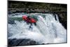 A Young Male Kayaker Drops in to Big Brother on the White Salmon River in Washington-Bennett Barthelemy-Mounted Photographic Print
