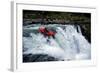 A Young Male Kayaker Drops in to Big Brother on the White Salmon River in Washington-Bennett Barthelemy-Framed Photographic Print