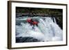 A Young Male Kayaker Drops in to Big Brother on the White Salmon River in Washington-Bennett Barthelemy-Framed Photographic Print