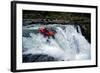 A Young Male Kayaker Drops in to Big Brother on the White Salmon River in Washington-Bennett Barthelemy-Framed Photographic Print