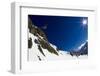 A Young Male Skier Drops Huge Air in the Mount Baker Backcountry on Mount Herman-Jay Goodrich-Framed Photographic Print