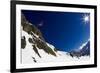 A Young Male Skier Drops Huge Air in the Mount Baker Backcountry on Mount Herman-Jay Goodrich-Framed Photographic Print