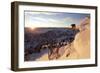 A Young Male Skier Jumps of the Side of a Mountain at Alta, Uthah-Adam Barker-Framed Photographic Print