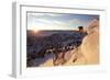 A Young Male Skier Jumps of the Side of a Mountain at Alta, Uthah-Adam Barker-Framed Photographic Print