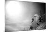 A Young Male Skier Jumps Off the Side of a Mountain at Alta, Utah-Adam Barker-Mounted Photographic Print