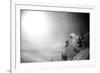 A Young Male Skier Jumps Off the Side of a Mountain at Alta, Utah-Adam Barker-Framed Photographic Print