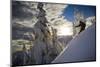 A Young Male Skier Makes Some Late Day Turns in the Mount Baker Backcountry of Washington-Jay Goodrich-Mounted Photographic Print