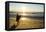 A Young Male Surfer Walks Along the Beach at End of Long Beach Island, New Jersey-Vince M. Camiolo-Framed Stretched Canvas