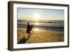 A Young Male Surfer Walks Along the Beach at End of Long Beach Island, New Jersey-Vince M. Camiolo-Framed Photographic Print