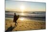 A Young Male Surfer Walks Along the Beach at End of Long Beach Island, New Jersey-Vince M. Camiolo-Mounted Photographic Print