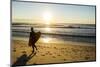 A Young Male Surfer Walks Along the Beach at End of Long Beach Island, New Jersey-Vince M. Camiolo-Mounted Photographic Print