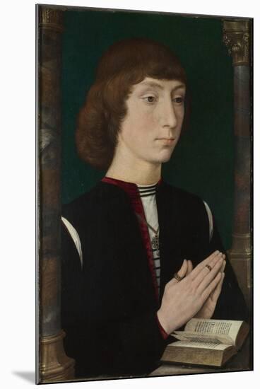 A Young Man at Prayer, 1470S-Hans Memling-Mounted Giclee Print