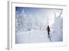 A Young Man Enjoying Backcountry Skiing on Mt. Tumalo, Oregon Cascades-Bennett Barthelemy-Framed Photographic Print