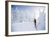 A Young Man Enjoying Backcountry Skiing on Mt. Tumalo, Oregon Cascades-Bennett Barthelemy-Framed Photographic Print