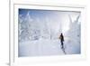 A Young Man Enjoying Backcountry Skiing on Mt. Tumalo, Oregon Cascades-Bennett Barthelemy-Framed Photographic Print