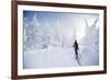 A Young Man Enjoying Backcountry Skiing on Mt. Tumalo, Oregon Cascades-Bennett Barthelemy-Framed Photographic Print