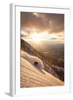 A Young Man Finds Excellent Powder in the Foothills Above Salt Lake City, Utah-Louis Arevalo-Framed Photographic Print