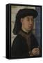 A Young Man Holding a Ring, C. 1450-Jan van Eyck-Framed Stretched Canvas