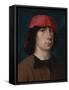 A Young Man in a Red Cap, C.1512 (Oil on Oak Panel)-Michiel Sittow-Framed Stretched Canvas