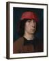 A Young Man in a Red Cap, C.1512 (Oil on Oak Panel)-Michiel Sittow-Framed Giclee Print