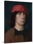 A Young Man in a Red Cap, C.1512 (Oil on Oak Panel)-Michiel Sittow-Stretched Canvas